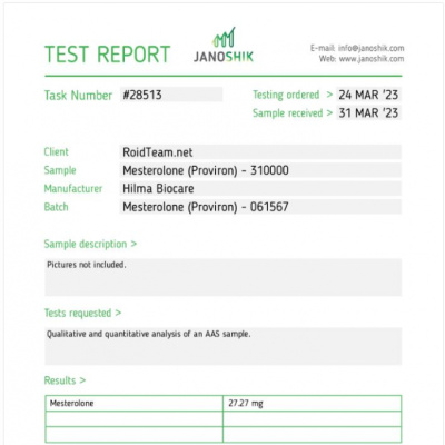 Mesterolone ( Proviron ) Manufacturer: Hilma Biocare Pack: 50 tabs/bottle ( 25mg/tab )