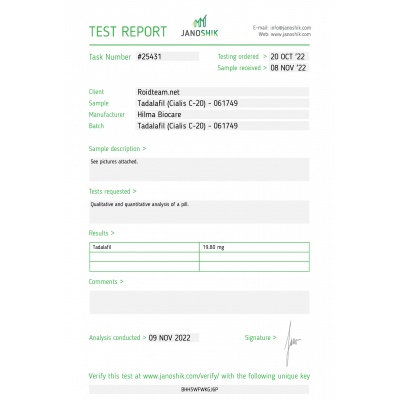 Tadalafil C20 / Cialis
